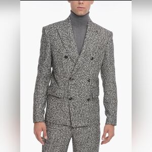 AMIRI Tweed Double-breasted Wool Peacoat Small/US36/IT46